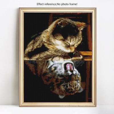 5D DIY diamant borduurwerk dier kat volledige ronde strass diamant schilderij kruissteek 20X30CM