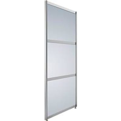 Scheidingswand hoog rechtstaand, decor zilver