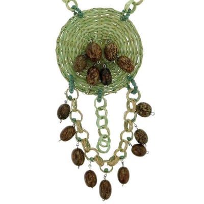 Behave - Lange ketting dames - Rotan kralen hanger - Boho stijl