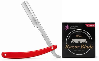 Guardian Beauty Scheermes - Roestvrij Staal - Shavette - Met 100 stuks GB Platinum Halve Mesjes