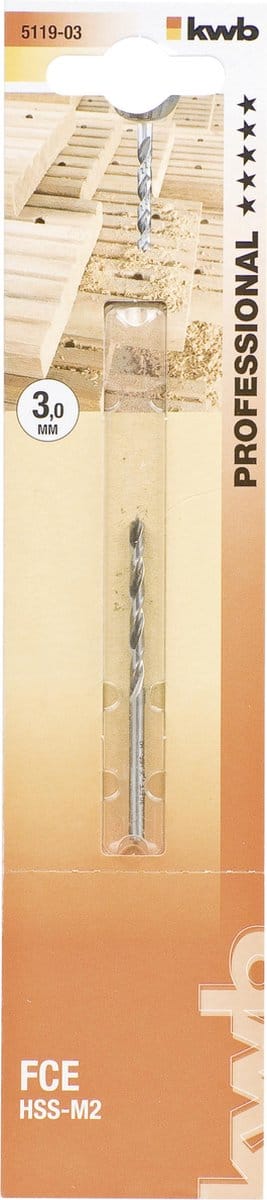 kwb 511903 Hout-spiraalboor 3 mm Gezamenlijke lengte 61 mm 1 stuk(s)