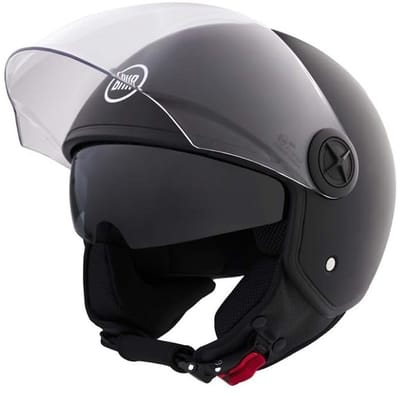 BHR 840 - Dual Shield - Vespa Helm - Mat Zwart - Maat XS - Hypoallergeen - Dubbel Vizier - Motor, Scooter en Brommerhelm
