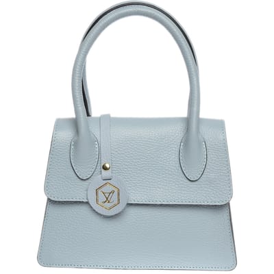 Luisa Vannini Turquoise Rundleer Tas
