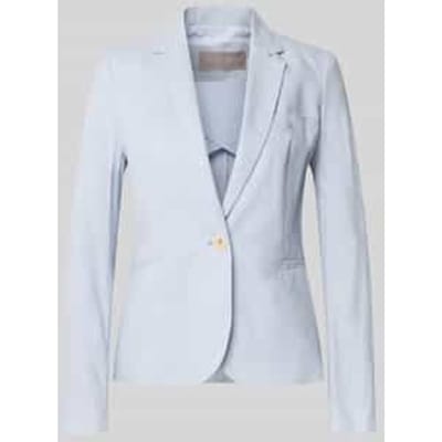 regular fit blazer van linnenmix met paspelzakken