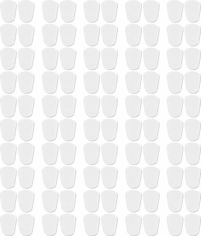 50 paar zelfklevende siliconen neuspads, Geschikt voor brillen en zonnebrillen, 1 mm dik, antislip