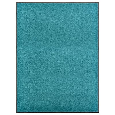 vidaXL - Deurmat - wasbaar - 90x120 - cm - cyaan