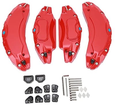 Dailygoods- Remklauwhoezen Set van 4 - Sportief/Modieus - Voor 18 Inch/19 Inch Wielen - Verbeterde Bescherming - Verhoogde Levensduur Rem - Stabiele Prestaties - Remklauwcover
