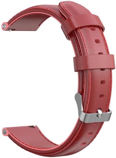 KELERINO. Leren bandje geschikt voor Samsung Galaxy 46 MM / Gear S3 - Rood