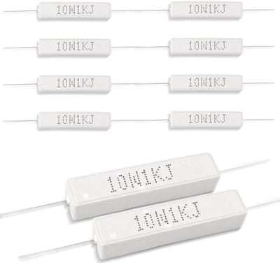 Keramische Cementweerstand - Weerstand Component - DIY Projecten - 10W 5% Tolerantie - 1K Ohm