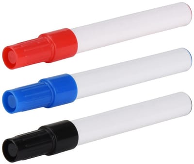 Whiteboard markers - 3x stuks - multi - dun - uitwisbaar - whiteboard stiften - kantoor - school artikelen