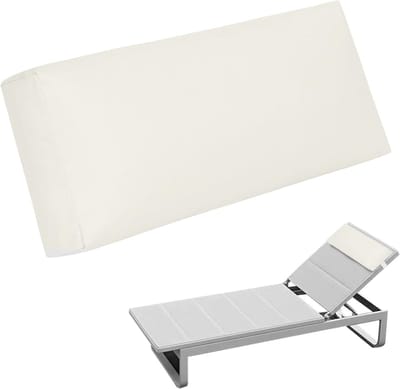 Hoofdsteunkussen Zwembad - Nekkussen Stoel - Comfortabel Ontspannen - Verstelbare Elastische Band - 55.9 x 20.8 x 9.9 cm - Beige