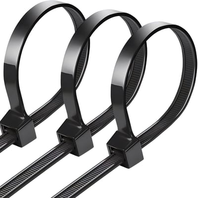 Dailygoods- Kabelbinders Ultralicht - Zwart - 200 mm x 8 mm - UV-bestendig - 100 Stuks - 70 kg Treksterkte - Duurzaam PA6.6 - Binders