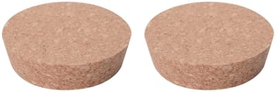 Dailygoods- Kurken Taps Toelopend - 2 Stuks - Natuurlijke Kurk - Vervangende Stoppen - Voor Wijnfles - Afmetingen 91 x 85 x 20 mm - Flesstopper