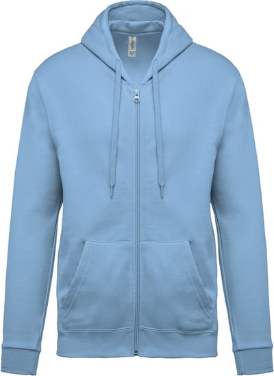 Kariban Sweater met rits en capuchon K479 - sky blue - L