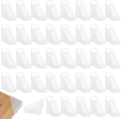100 stuks witte glazen hoekbeschermers voor meubels, tafels en spiegels - kunststof driehoekige hoekbescherming, 65 × 20 mm
