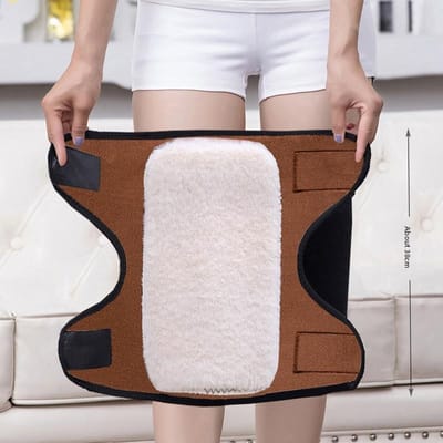Kniebeschermers Perfect Voor Vrouwen En Ouderen Verdikt En Fluweel Verf Cover Dubbele Laag Composiet Imitatie Sherpa Klittenband Stijl