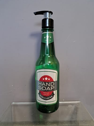 leuk geschenk mannen - handzeep - bierfles groen - grappig - kerst - vader dag - origineel kado
