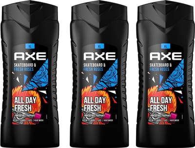 Axe XL Douchegel - Skateboard Fresh Rose - 3 x 400 ml