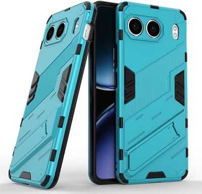 Exobox Geschikt voor OnePlus Nord 4 - Ultradunne Siliconen Schokbestendig - Hybride Back Cover Hoesje - Blauw