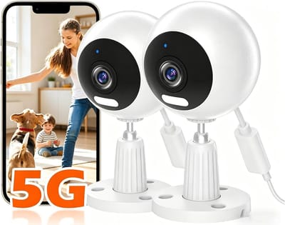 Beveiligingscamera Set - Bewakingscamera's Buiten - Huisbewaking Thuis - 3MP Kleuren Nachtzicht - 2 Stuks - Zwart