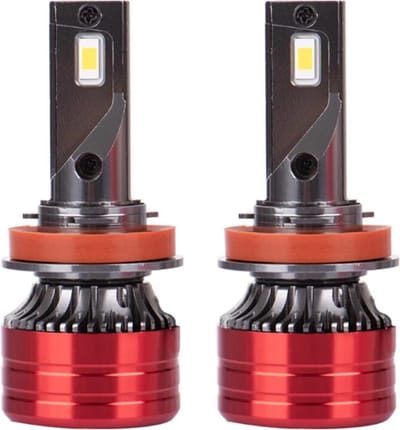 TLVX H8 Mini Turbo LED lampen 29.600 Lumen 6000k Helder Wit (set 2 stuks) CANBUS EMC adapter, Extra Fel, CSP LED CHIP 96 Watt Auto – Vrachtwagen - Scooter - Motor - Dimlicht - Grootlicht – Mistlicht -Koplampen - Autolamp - Autolampen 12V - 24V