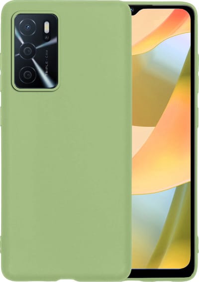 Hoesje - Geschikt voor OPPO A16s - Sterk & Shockproof - Hoes Cover - Siliconen Case - Telefoonhoesjes - Groen