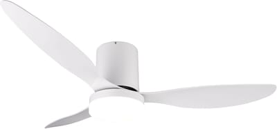 REALITY GOETEBORG - Ventilator - Wit mat - incl. 1x SMD 20 W - Afstandsbediening - Geintegreerde dimmer - Traploos instelbare lichtkleur - Dimbaar met schakelaar - Niet externe dimbaar - Geheugenfunctie - Zomer- en wintermodus - 6 snelheidsniveaus