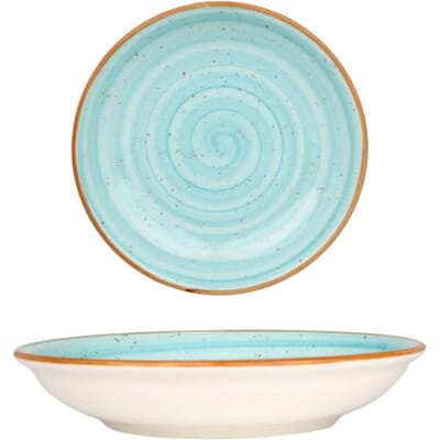 Bonna Diepbord - Aqua - Porselein - 20 cm (500cc) - set van 6