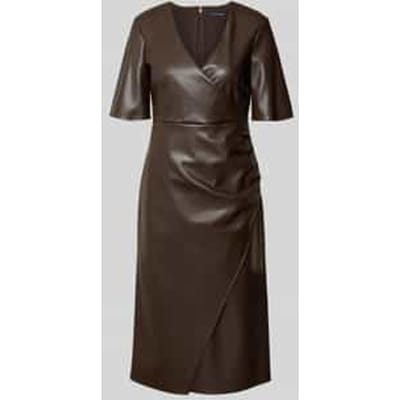 Midijurk in lederlook