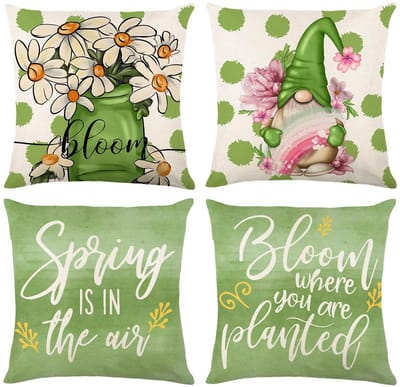 Dailygoods- Kussenhoesjes 45 x 45 cm - Eucalyptusblad Ontwerp - Set van 2 - Duurzaam Polyester - Decoratieve Kussenslopen - Gezellige Sfeer - Kussensloop