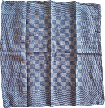 Theedoek blauw geblokt - Keuken - 100% katoen - 6 stuks