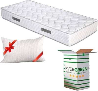 Ergonomisch Matras 75 x 190 cm - Waterfoam, Orthopedisch, Inclusief Traagschuim Kussen - Geschikt voor Rug-, Buik- en Zijslapers