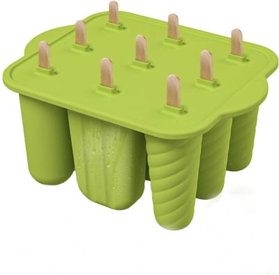 IJsvormen van silicone - Drie verschillende vormen - 9 ijslollyvormen - ijslollyvorm - Ijsvormpjes - Siliconen ijsvormen - Waterijsvormen - ijsvorm -herbruikbare popsicle vormen set