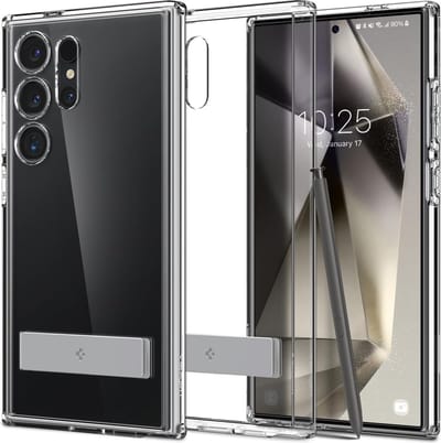 Spigen Geschikt voor Samsung Galaxy S24 Ultra - Kickstand - Ultra Hybrid S Hoesje - Transparant