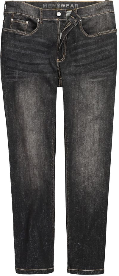 Men Plus - Heren - Jeans FLEXLASTIC® licht denim 5-pocket Straight Fit - Zwart - Maat 70