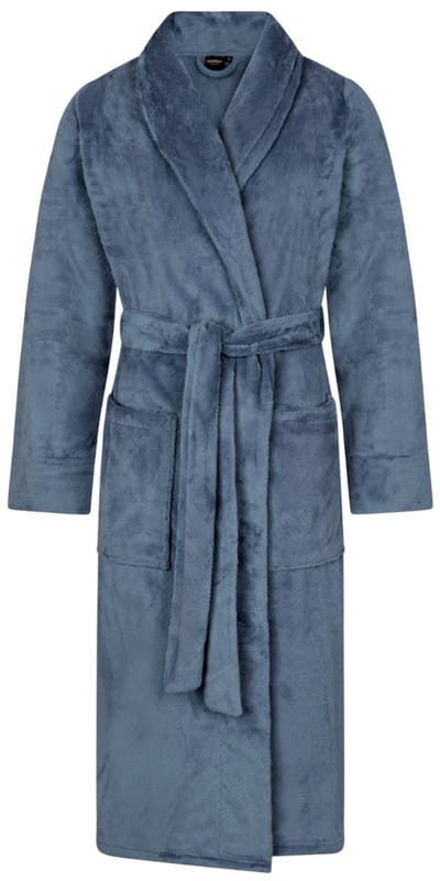 Linolux Lou Dames fleece badjas - Denimblauw - S