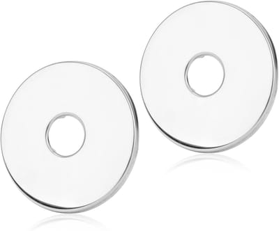 Grote Douchearm Flens 8cm Rond RVS Rosette Platen - Vervangingsonderdelen voor Douchekop Armen, Duurzaam en Stijlvol