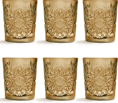 Libbey Drinkglas Hobstar - Oker - 355 ml / 35,5 cl - 6 Stuks - Vintage design - Vaatwasserbestendig - Hoge kwaliteit