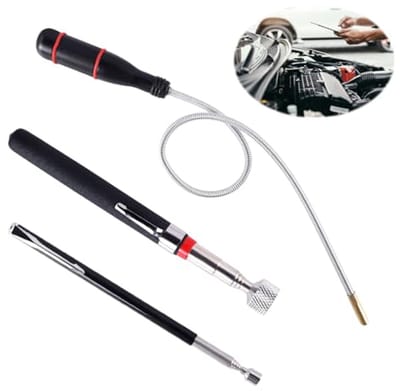 Telescopische Magneetstaaf Set van 3 - Flexibele Magnetische Lifter en Grijper - Extra Sterk tot 3 lb - Ideaal voor Moeilijk Bereikbare Plaatsen