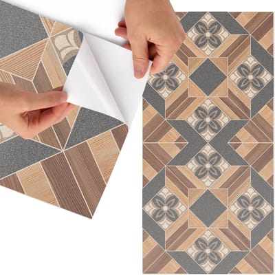 Tulup Meubelfolie - Geometrische ornamenten Meubel Wrap Folie - 75x150 cm - Grijs Meubelfolie - Plakfolie Meubels - Geometrische Meubelfolie - Decoratiefolie Zelfklevend - Slaapkamer decoratie - Achtergronden en patronen