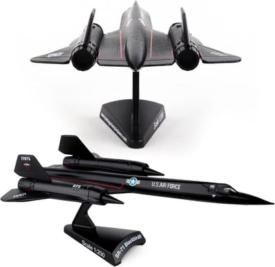 Vliegtuig Model - Verkenningsvliegtuig Replica - Hobby Display - Schaal 1:200 - 15.8 cm Lengte - Zwart
