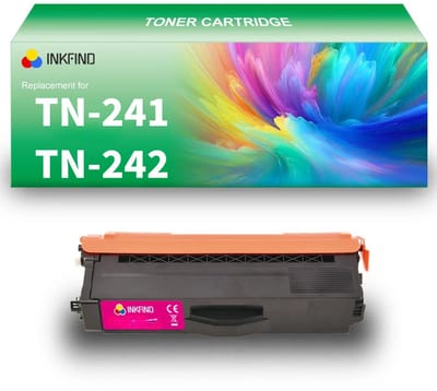 INKFIND TN241M/TN242M Magenta tonercartridge compatibel met Brother TN241M TN-241M TN242M TN-242M Magenta toner cartridge - 1-pack Magenta
