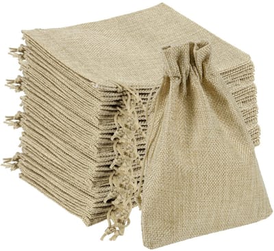 Dailygoods- Jute Zakken 40 Stuks - Herbruikbare Geschenkzakken - Trekkoord - Duurzaam - Faux Linnen - Perfect voor DIY Decoratie