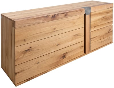 MASSIVMOEBEL24.DE wilde eik / moseik dressoir blank Massief hout 180x45x75 cm (BxTxH) geolied gemonteerd NEW AMSTERDAM volledig massief #11