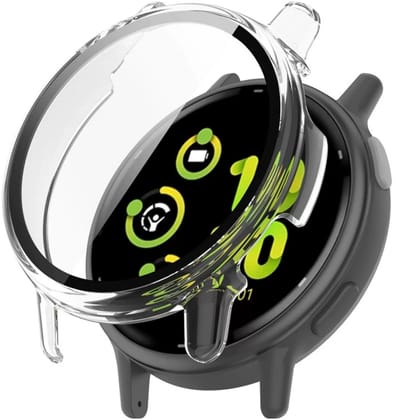 Stravo Screen protector case voor Garmin Vivoactive 5 - Full Cover Hard Case / Beschermend Hoesje - Transparent - Garmin Smartwatch screenprotectors