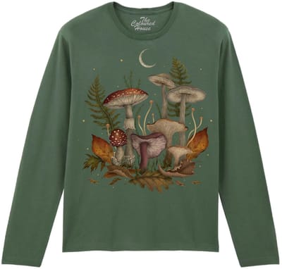 Paddestoelen Autumn Mushrooms The Coloured House Longsleeve T-shirt XXL