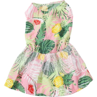 Robe pour chien Romantique Classique Motif Feuilles Douce Confortable Robe de Princesse pour Chien pour Rendez-vous Fête M