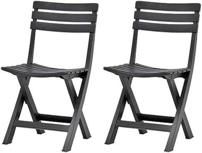 Kunststof Klapstoelen - Buitenstoelen Set - Terras Zomer - Weerbestendig Lichtgewicht - Set van 2 - Groen