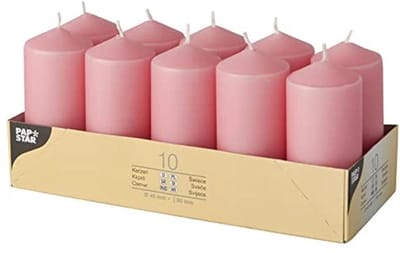 Stompkkaarsen Oudroze - Set van 10