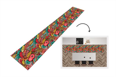 Keukenloper - Loper keuken - Bohemian - Patronen - Bloemen - 300x50 cm - Keukenloper vinyl